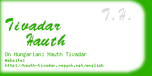 tivadar hauth business card